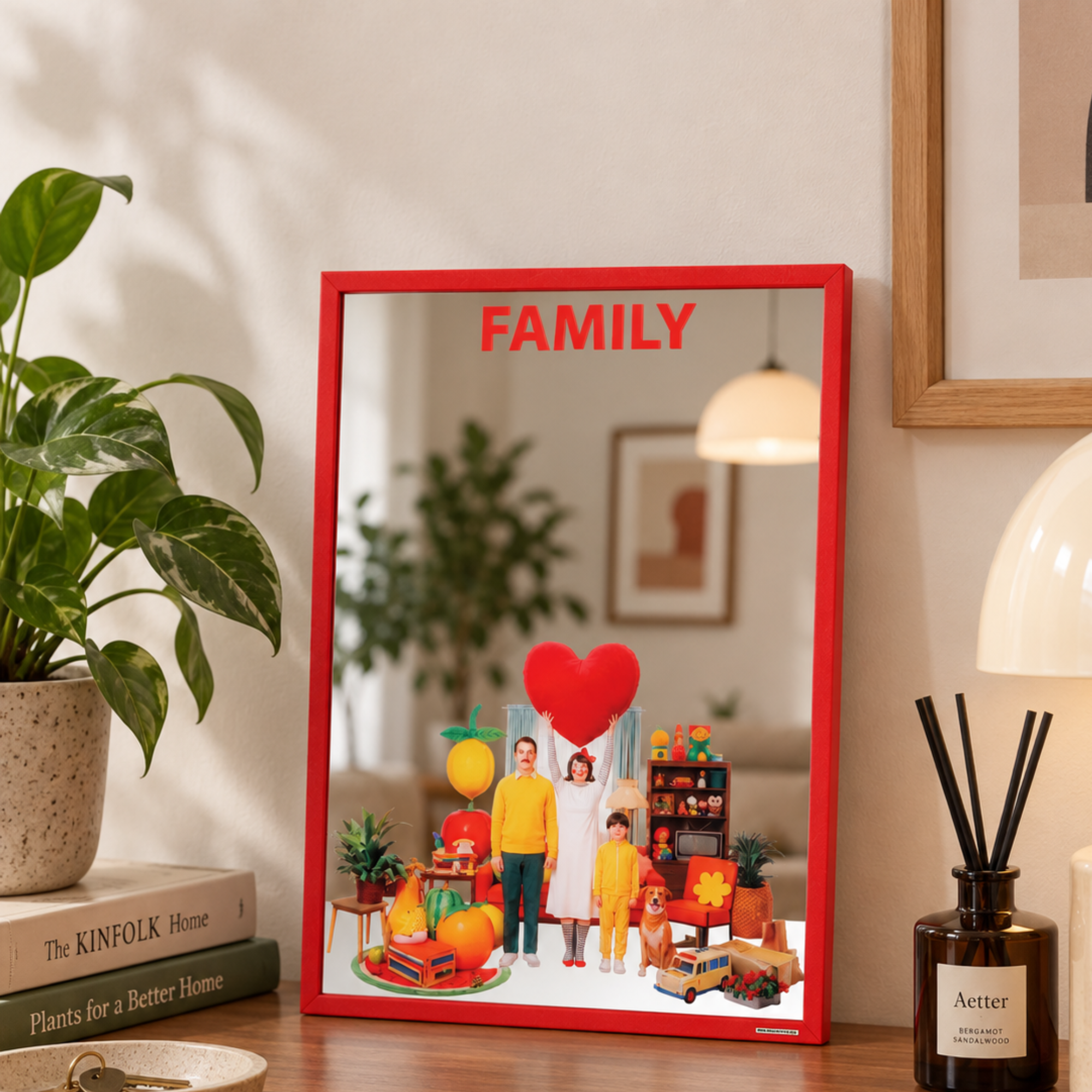 프린터리키치 KITSCHWORK MIRROR 인테리어 거울 FAMILY